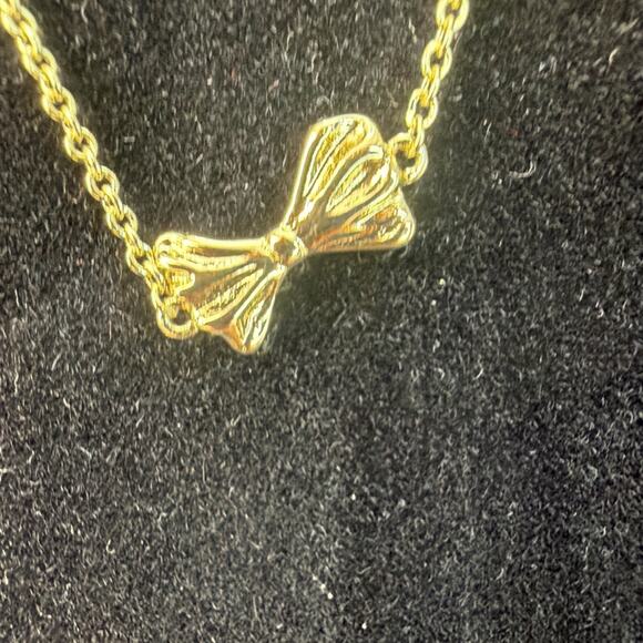 Kendra Scott Elisa Bow Gold Necklace LoveShackFancy Luna Rosa Pink Illusion NEW - Picture 4 of 11